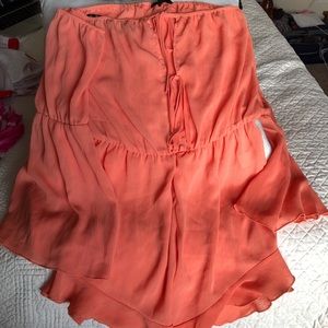 Swim Cover Up - Coral Pink - Romper